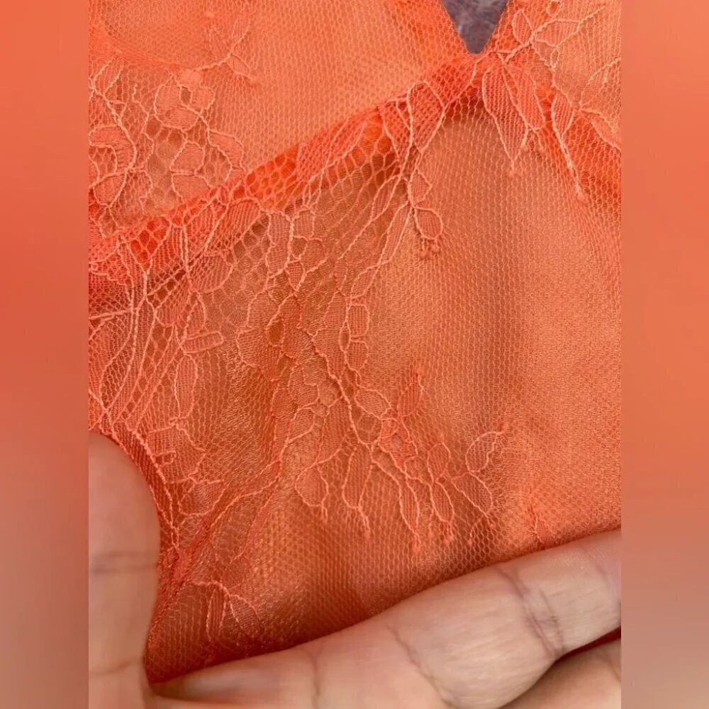 ASOS Orange Ruffle Puff-Sleeve Mini Dress - Picture 7 of 14
